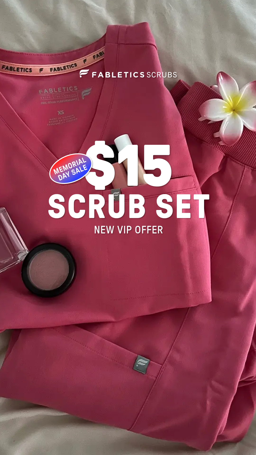 Fabletics Scrubs Facebook ad