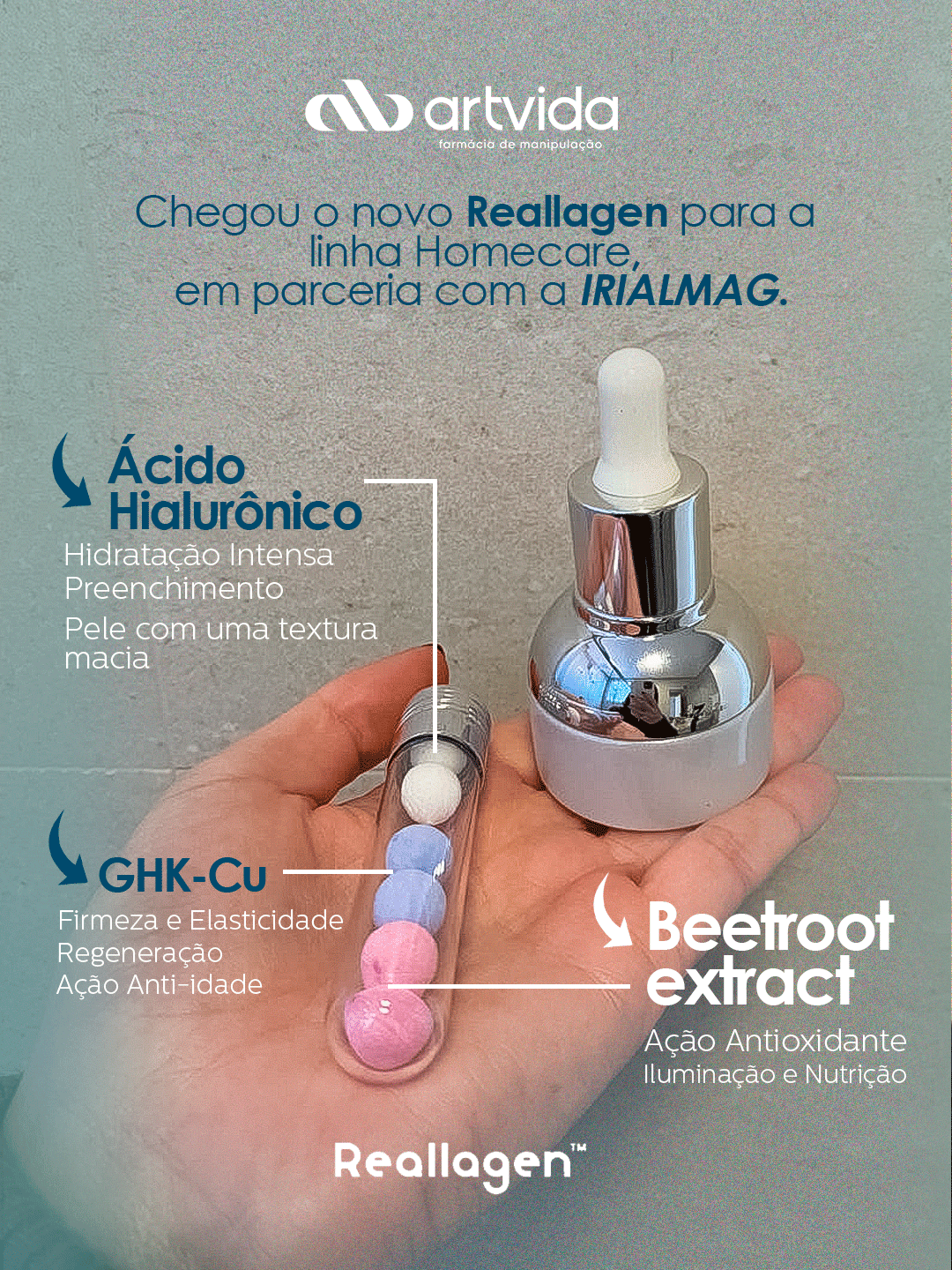 Artvida Guarapuava Facebook ad: Conheça o Reallagen Collection da @irialmag alta tecnologia…