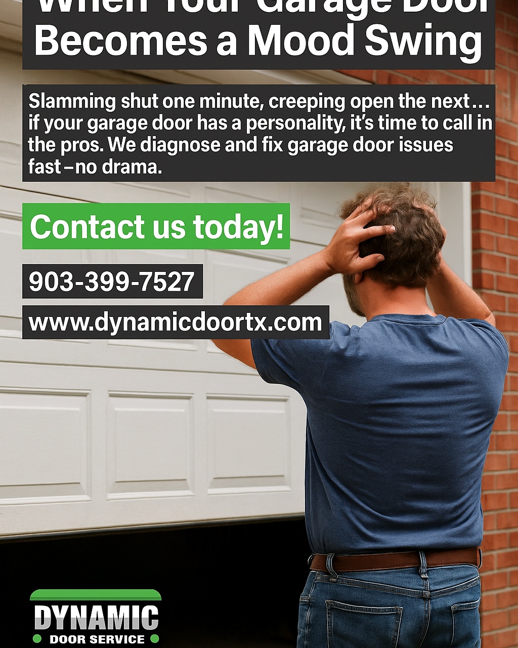 Dynamic Door Service TX Facebook ad: Is Your Old Garage Door Killing Your Home's Curb Appeal?