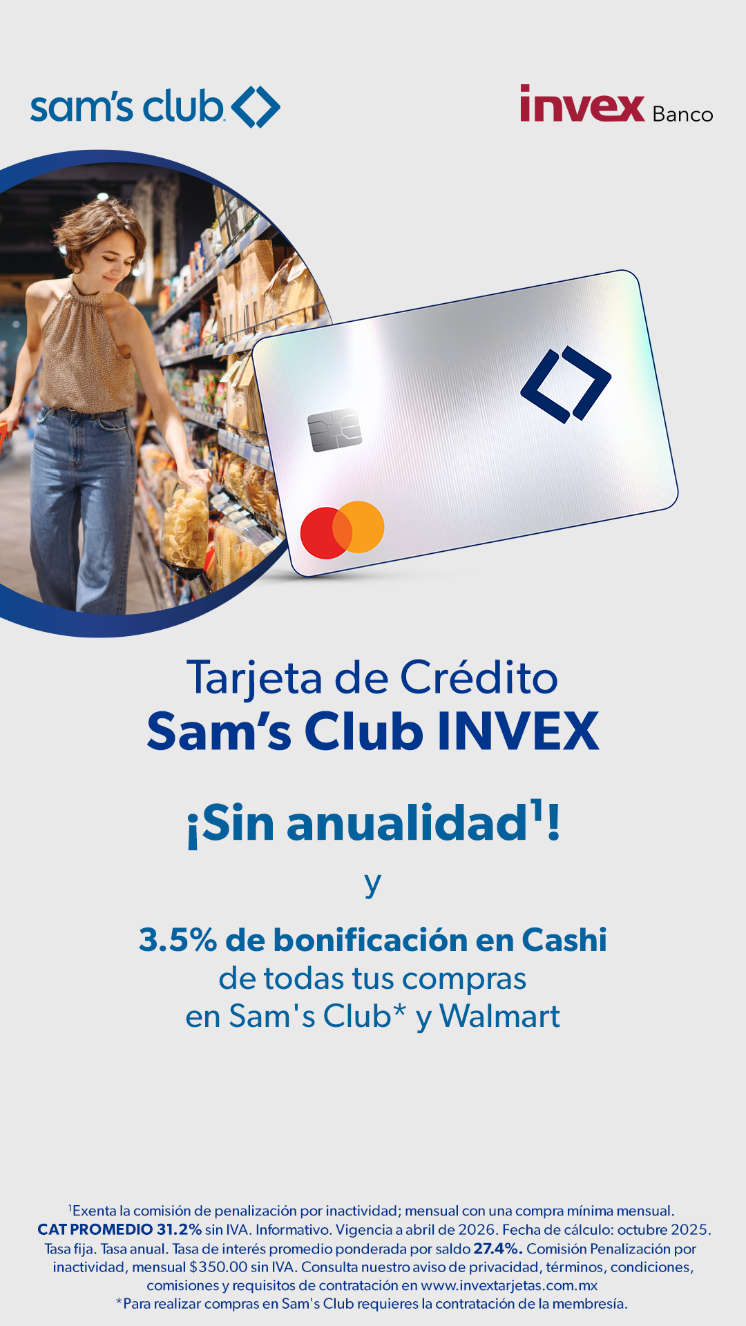 INVEX Tarjetas Facebook ad from Jan 2, 2026