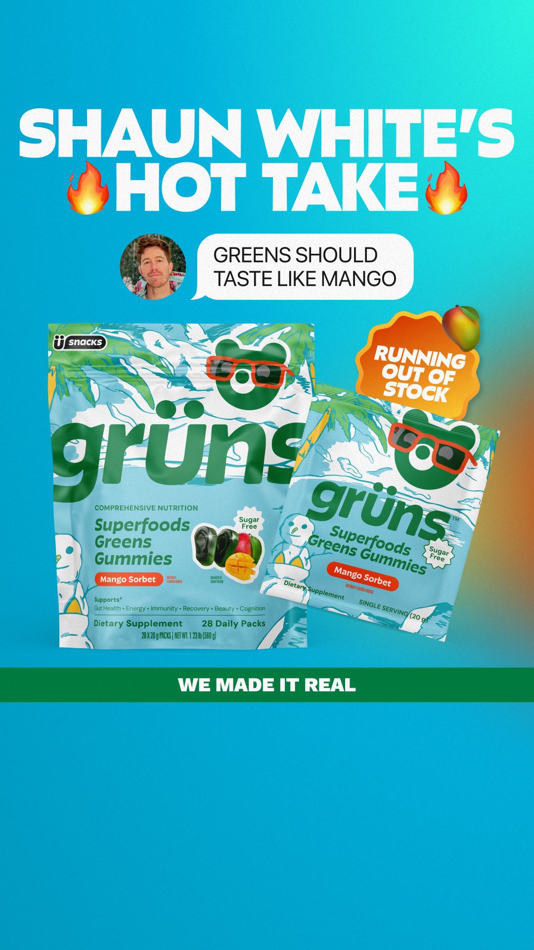 Grüns Facebook ad