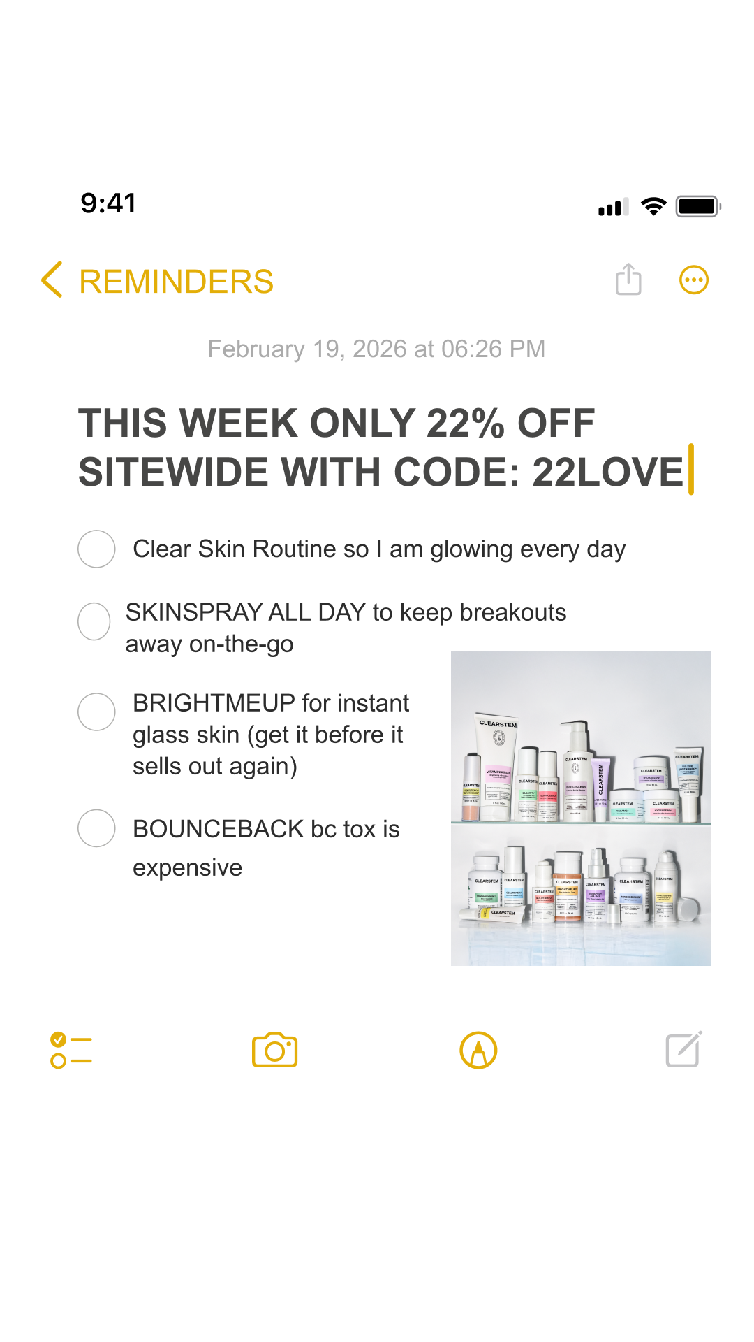 CLEARSTEM Skincare Facebook ad