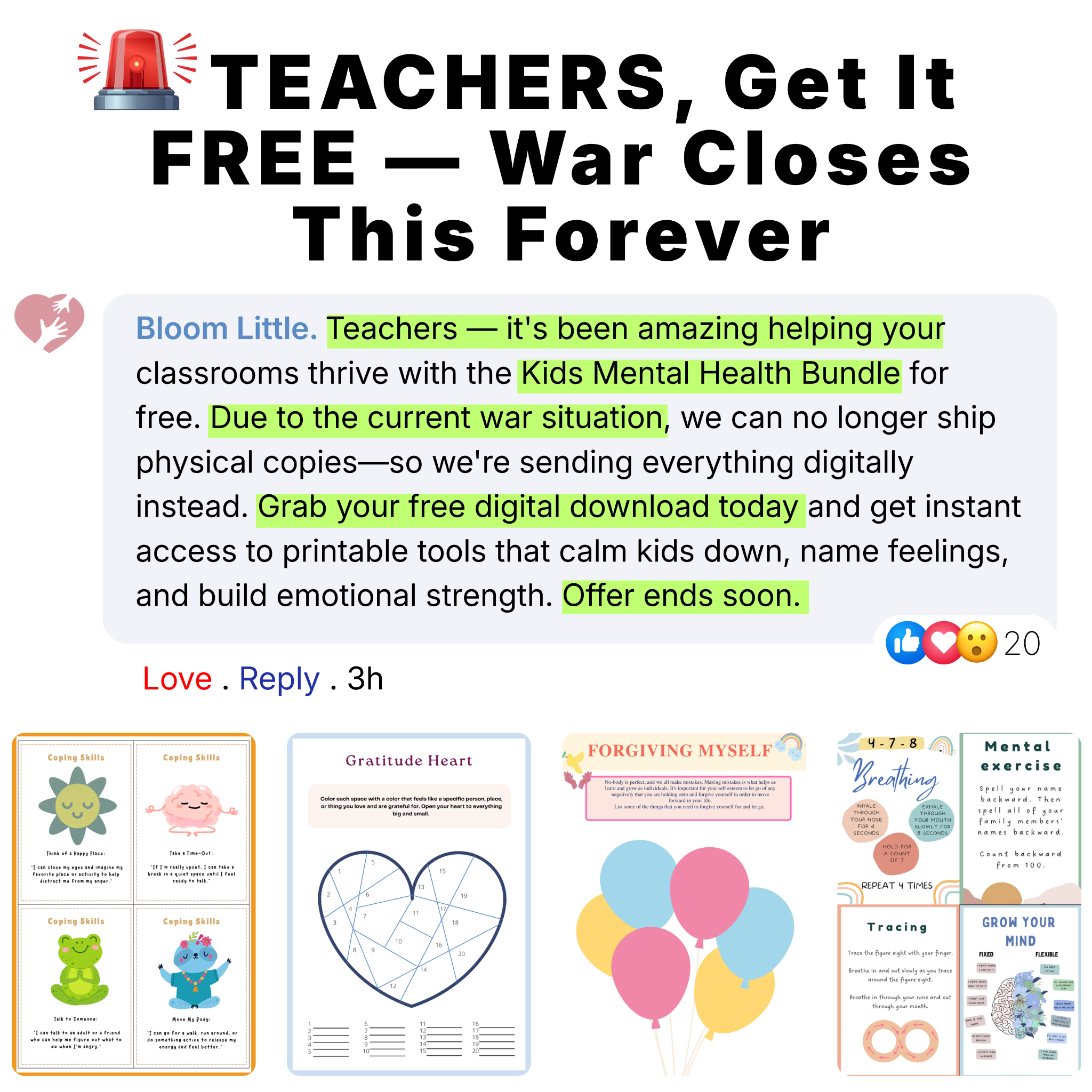 MiniMinds Facebook ad