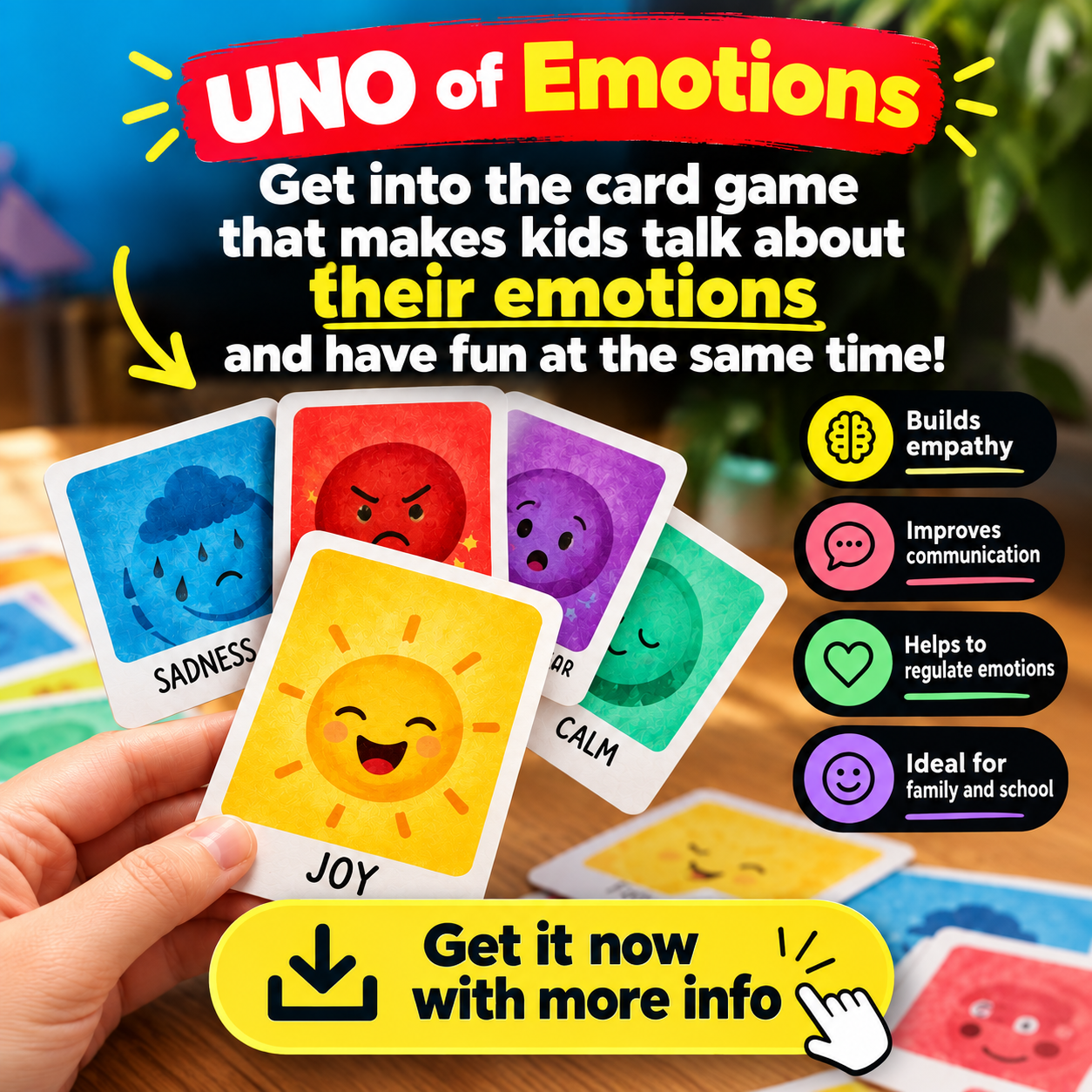 Psicokids Facebook ad: The Card Game That Gets Kids Talking