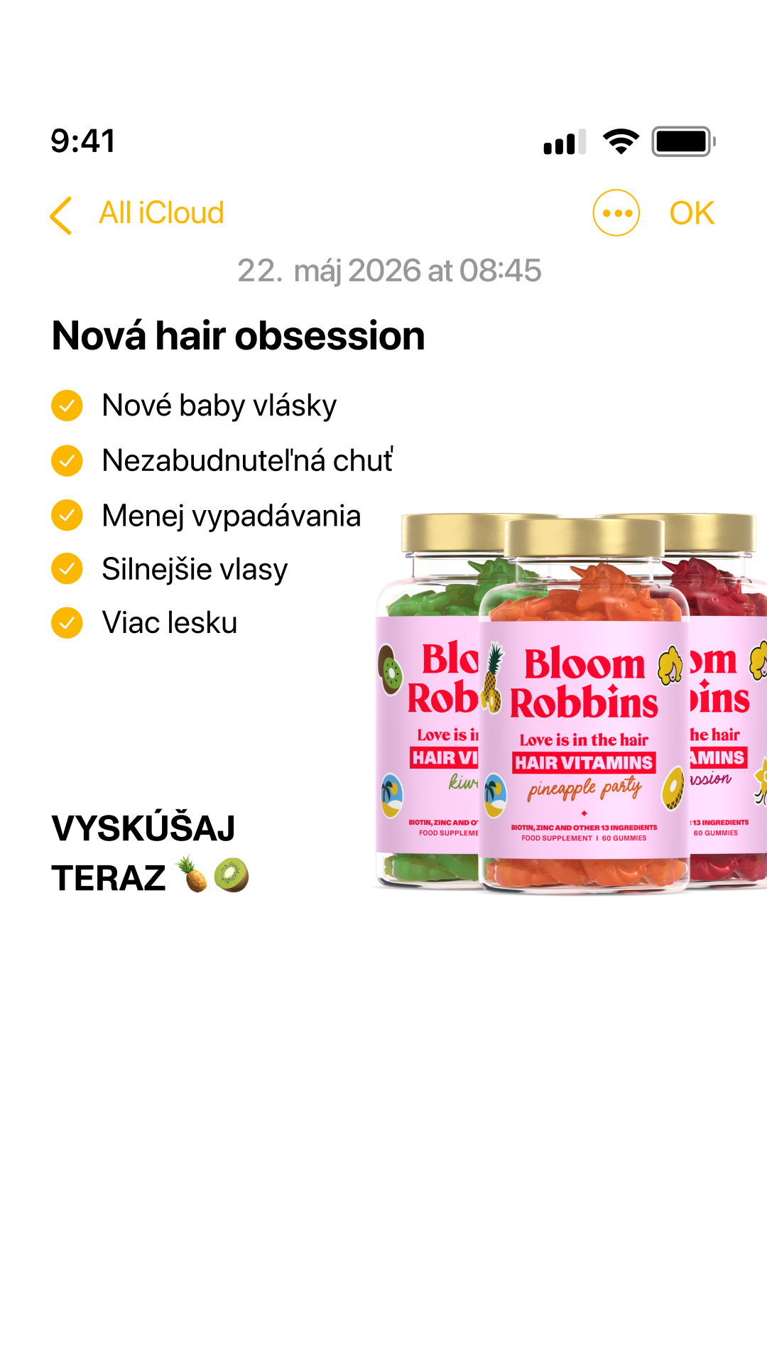 Bloom Robbins SK/CZ Facebook ad