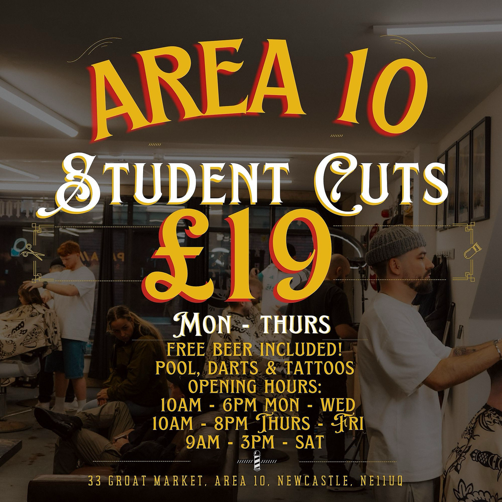 AREA 10 Facebook ad: Best student deal in the city!