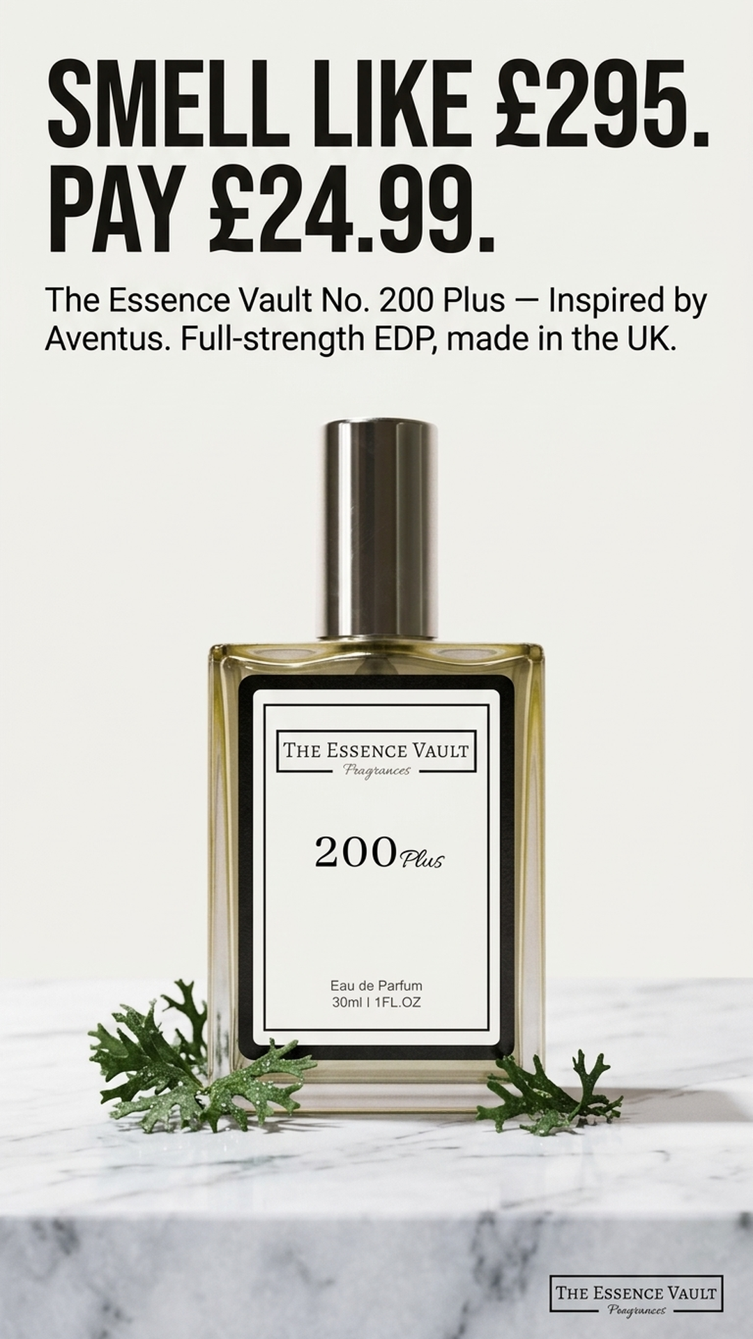 The Essence Vault Facebook ad from Mar 24, 2026