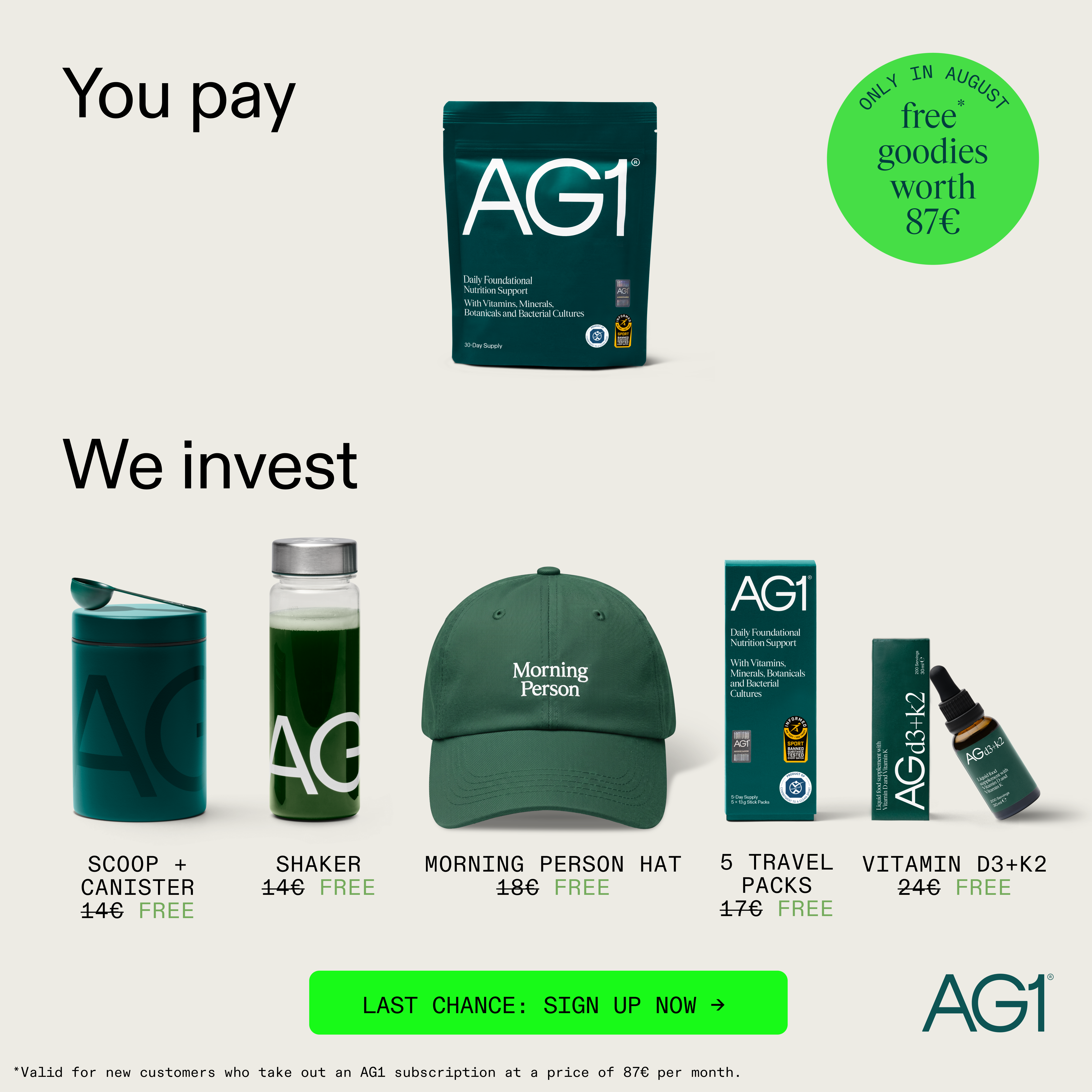 AG1 by Athletic Greens Facebook ad
