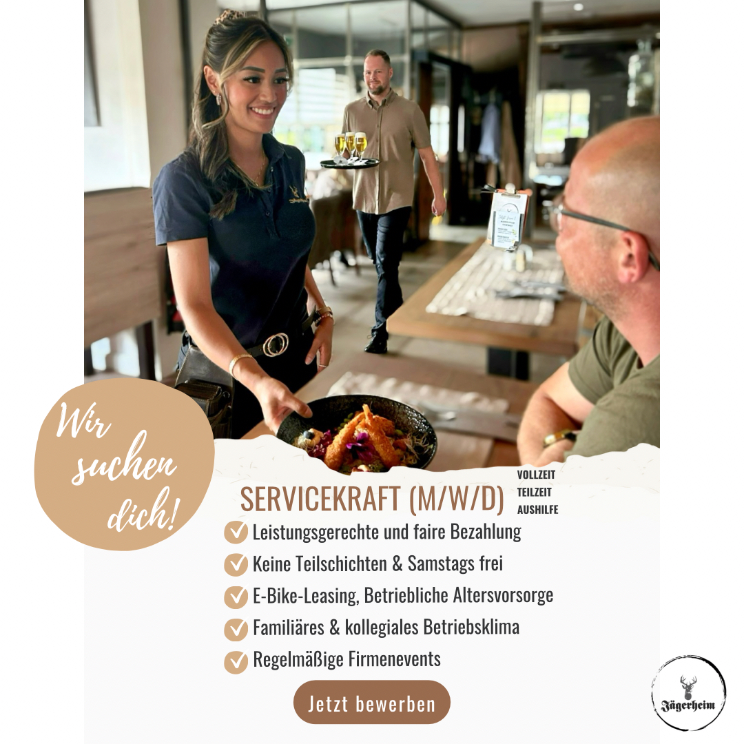 Jägerheim Lohne Facebook ad: Servicekraft (m/w/d) in Lohne gesucht!