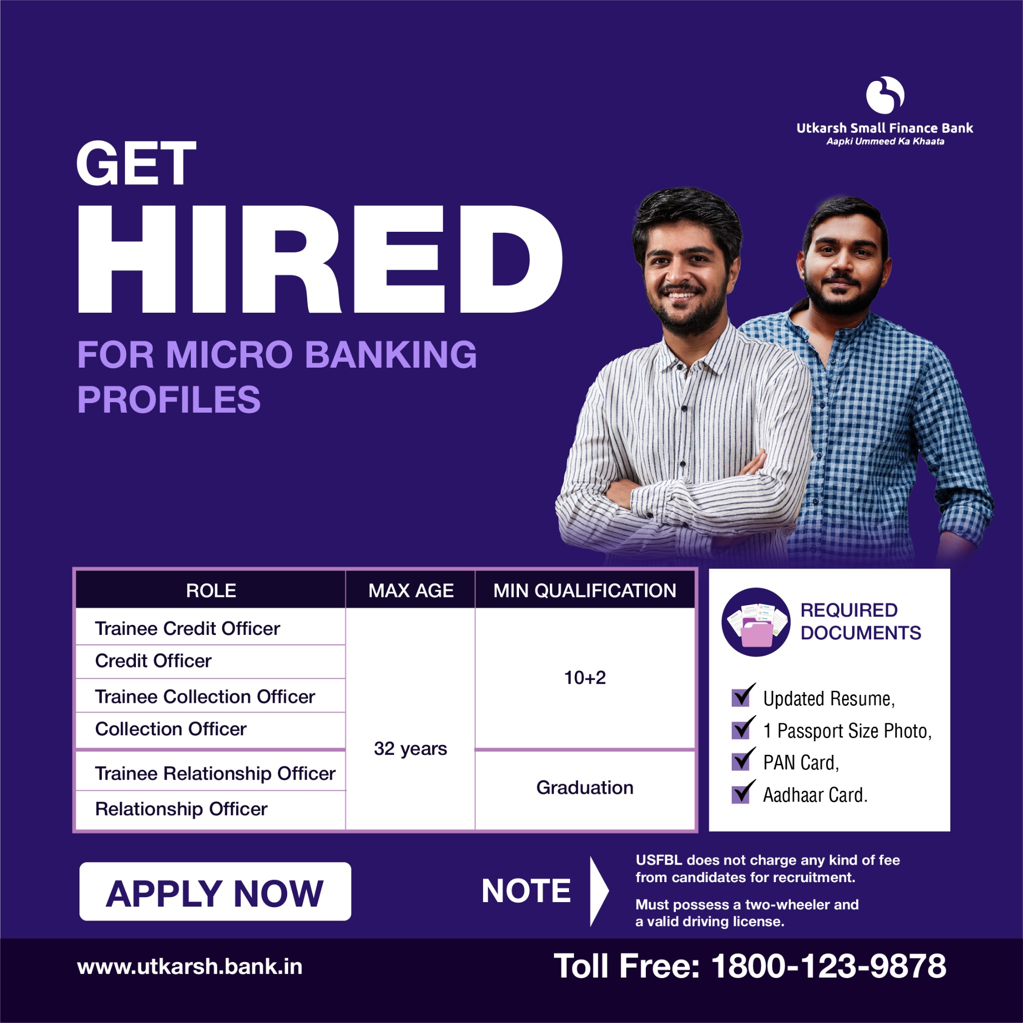 Utkarsh Small Finance Bank Facebook ad from Jan 13, 2026