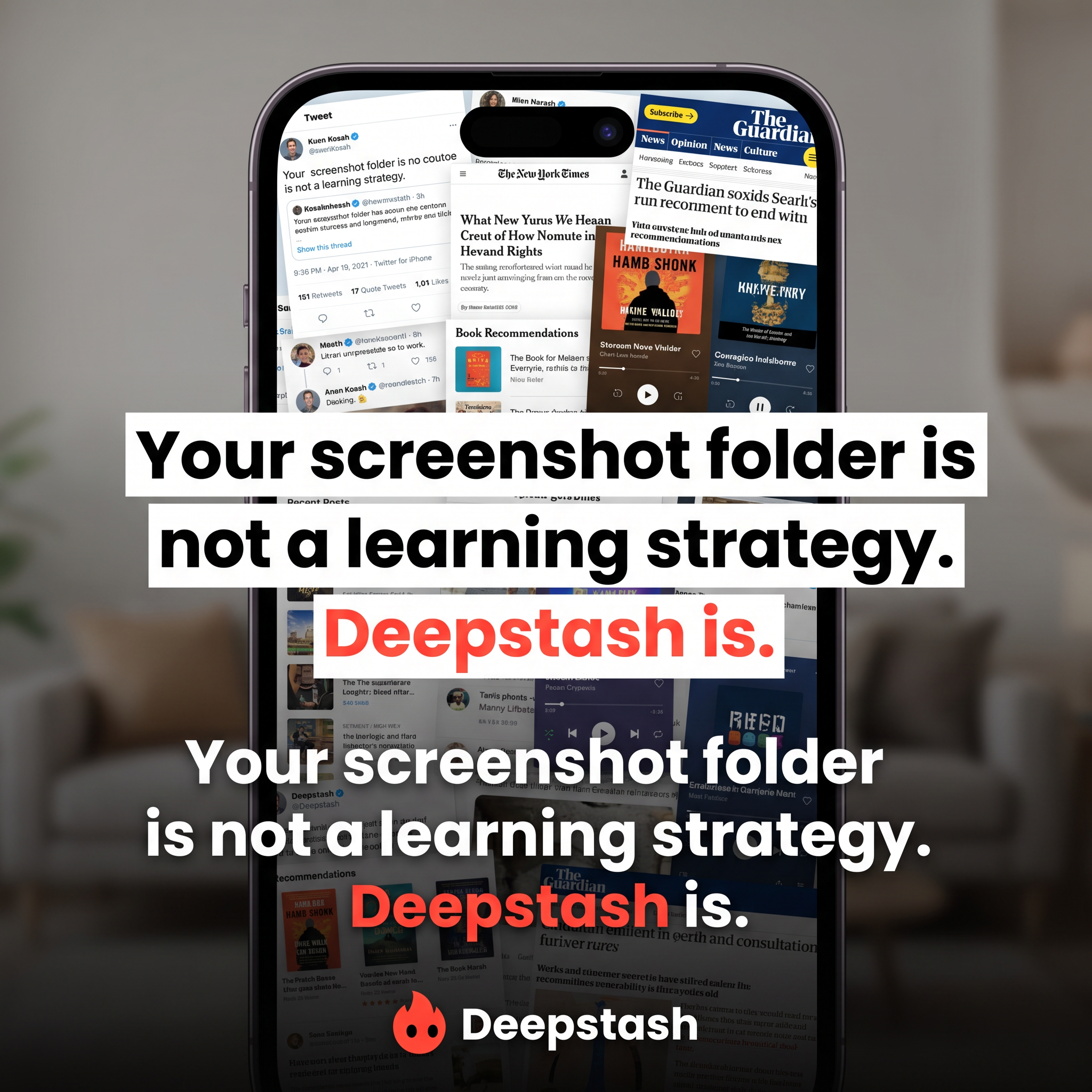 Deepstash Facebook ad