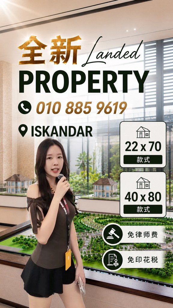 Kimi Johor Property Facebook ad: 全新有地住宅 Landed Project 来咯