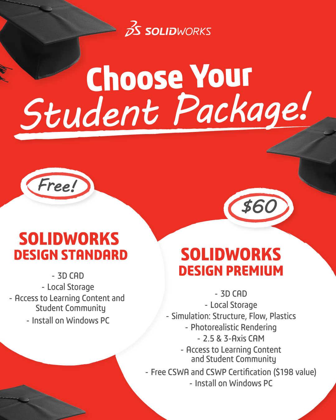 SOLIDWORKS Education Facebook ad: SOLIDWORKS for Students