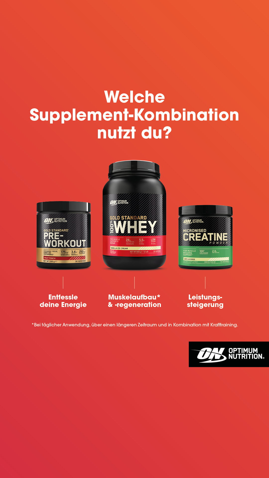 Optimum Nutrition Facebook ad from May 12, 2026