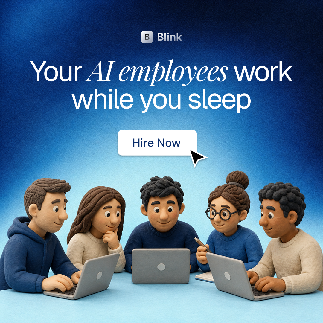 Blink.new Facebook ad: Hire AI Employees in 60 Seconds