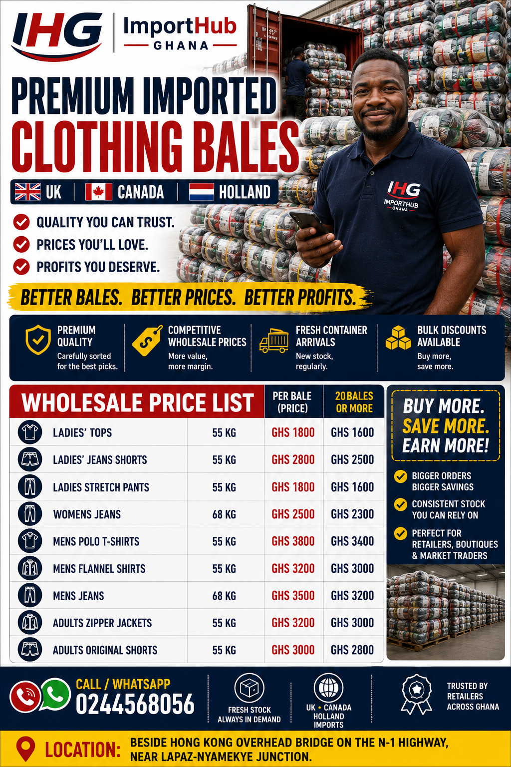ImportHub Ghana Facebook ad