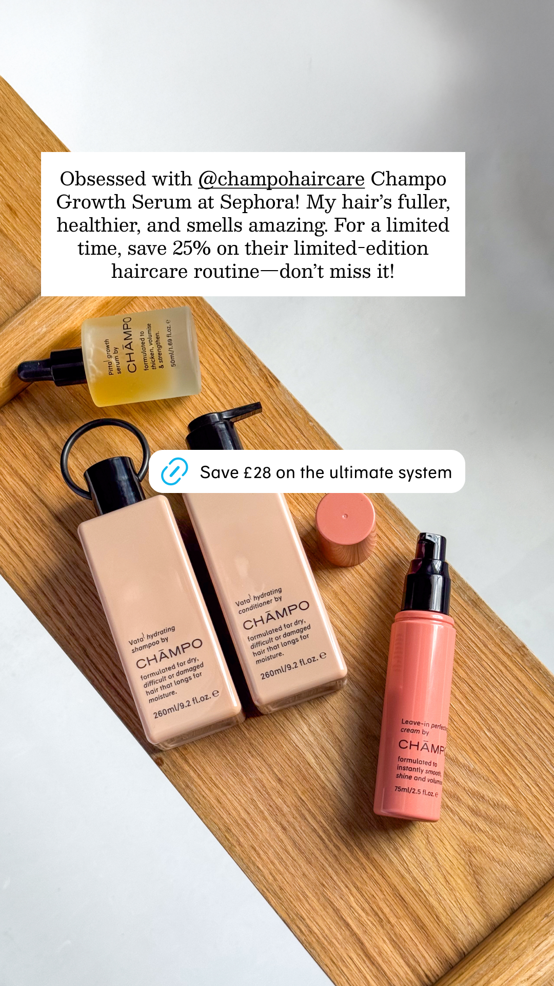 Chāmpo Haircare Facebook ad