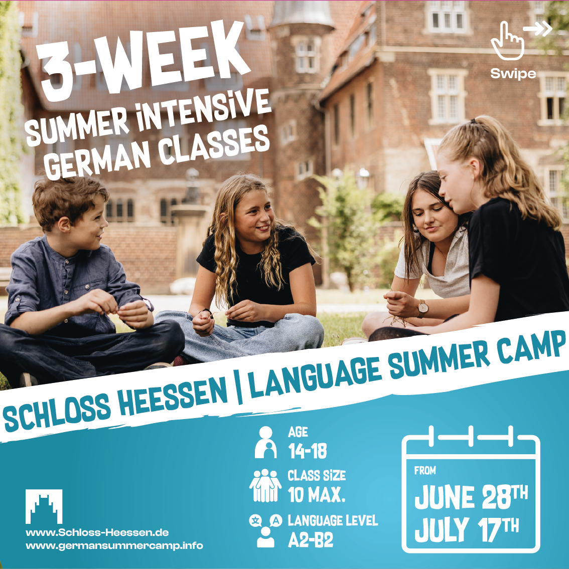 Schloss Heessen - Privatschule und Internat seit 1957 Facebook ad: ESTABLISHED SINCE 1957