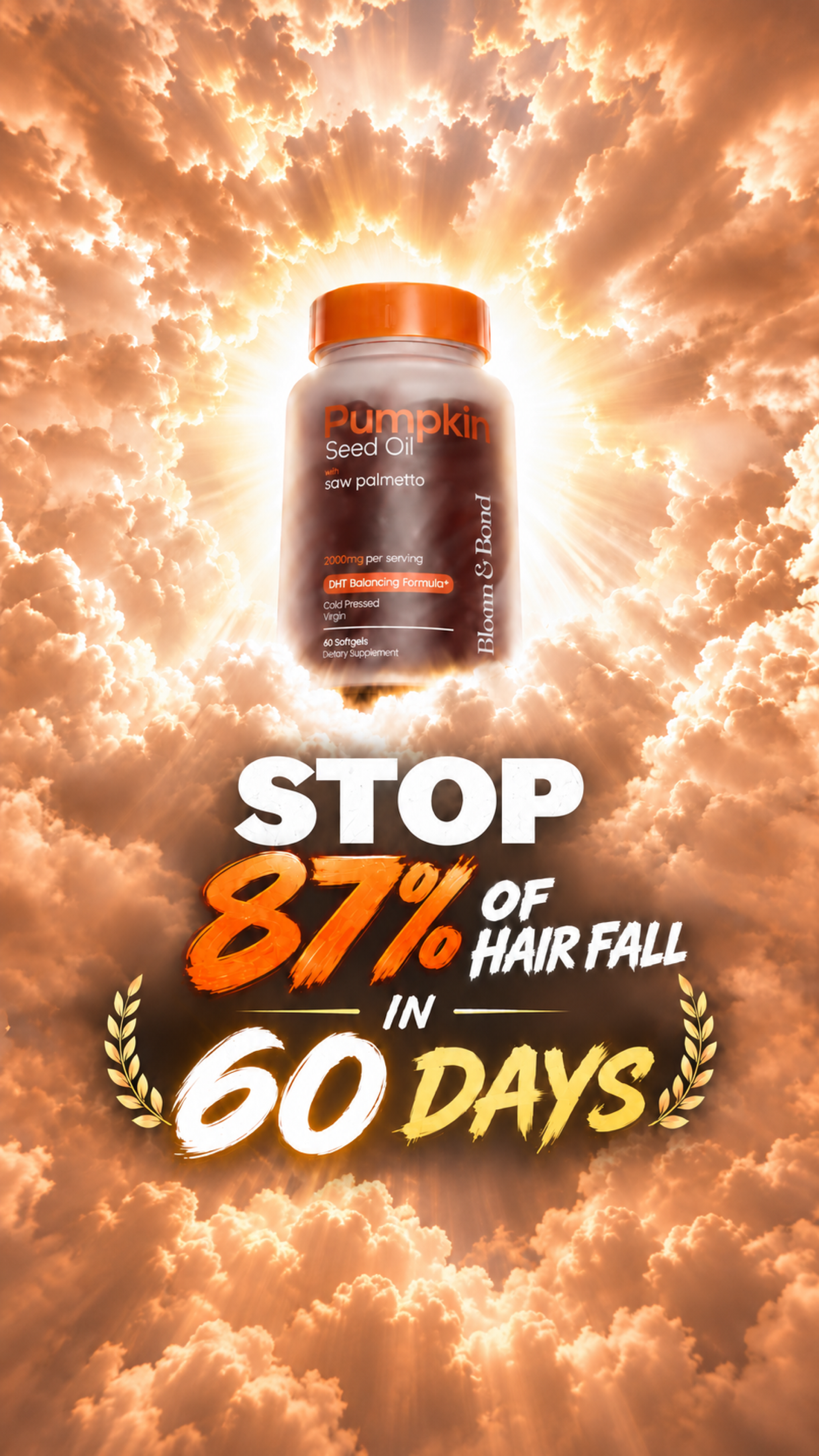 Bloom & Bond Facebook ad: Help Hair Loss Naturally