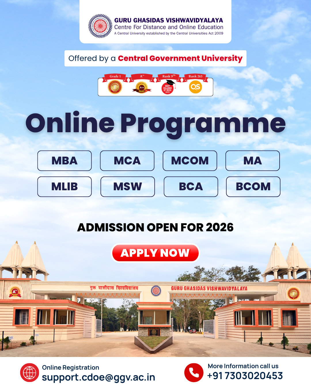 GGV Cdoe Facebook ad: GGV Online, A Central University Degree From Home