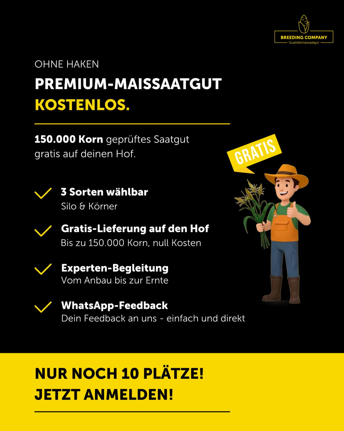 Breeding Company Facebook ad: Bewerbung Testanbau-Programm 2026, Breeding Company