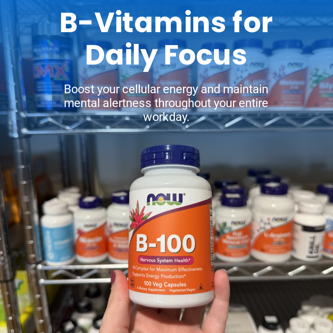 Your Total Fitness Shop Facebook ad: Unlock Daily Focus with B-Vitamins