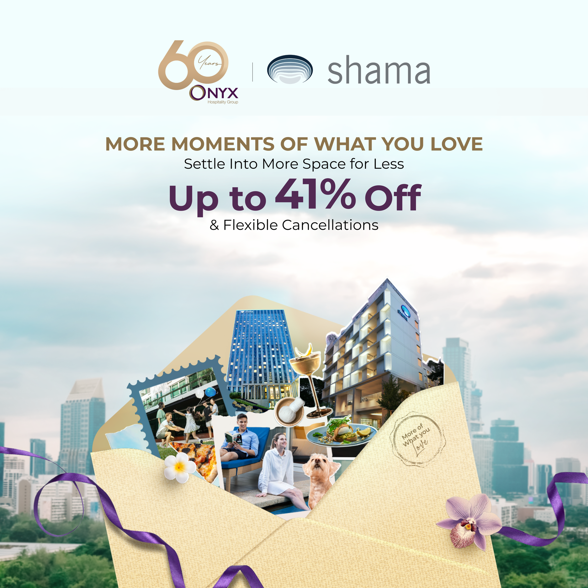Shama Serviced Apartments Facebook ad: More moments of what you love at Shama.