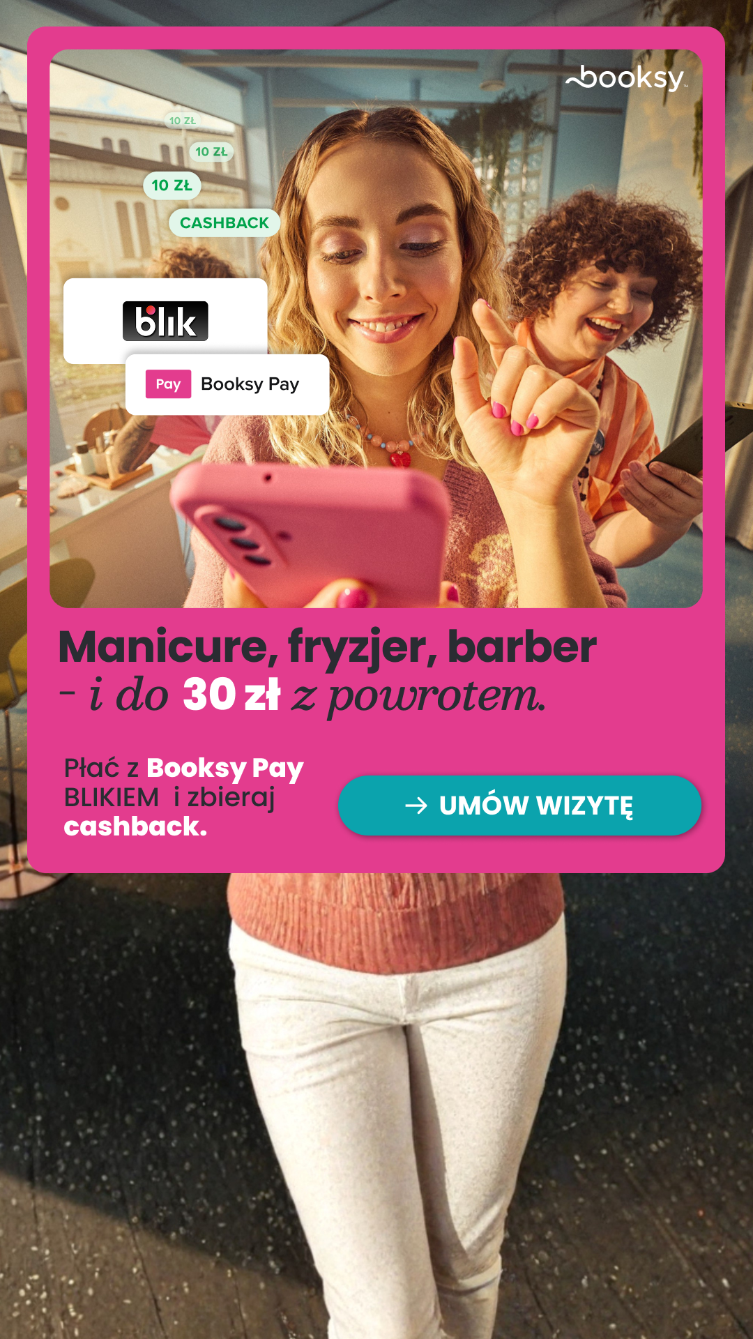 Booksy Facebook ad