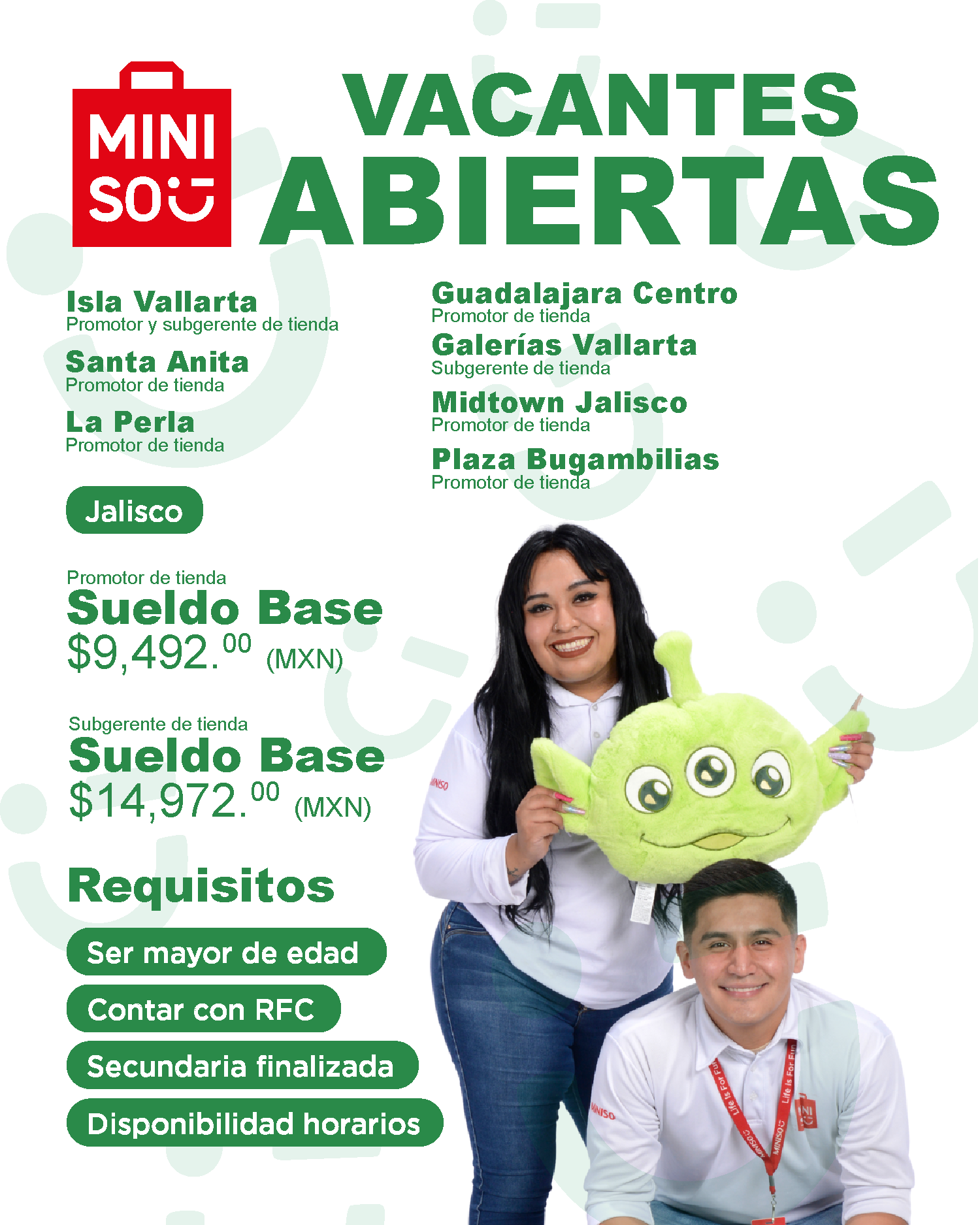 Miniso México - Reclutamiento Facebook ad: ESCRÍBENOS HOY