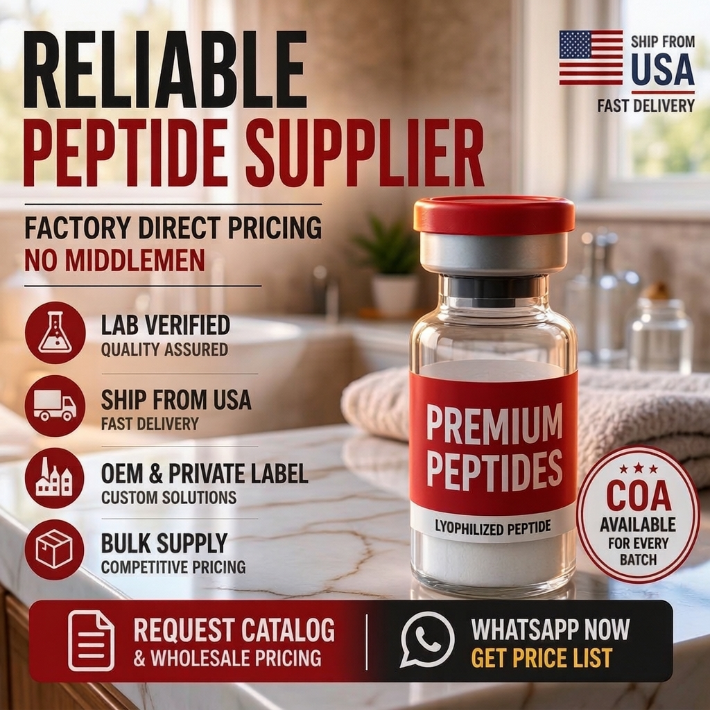 Jujongstonspa Jortputo Facebook ad: Premium Lyophilized Peptides Available.