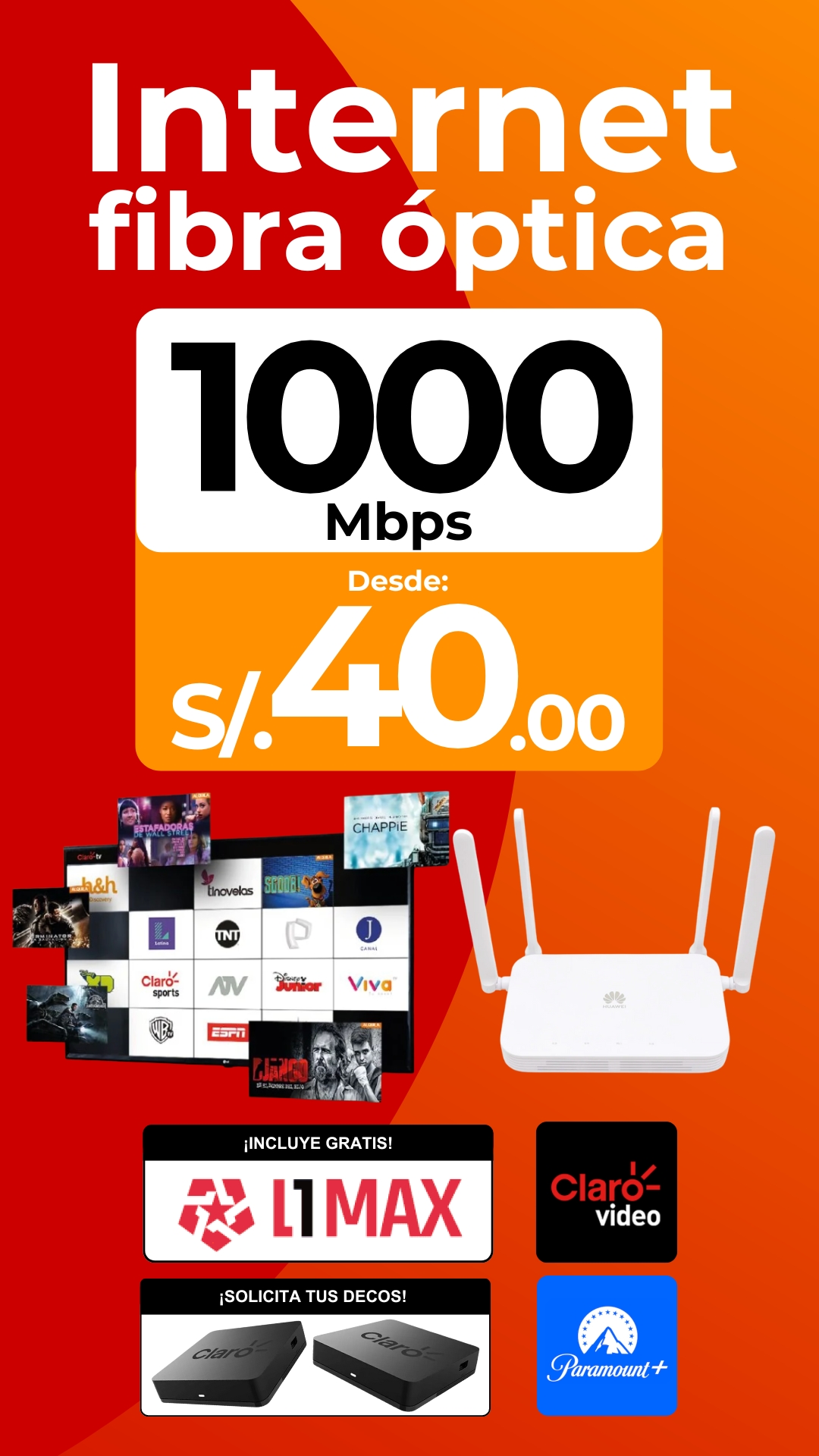 Ventas internet FIBRA Facebook ad from Mar 13, 2026