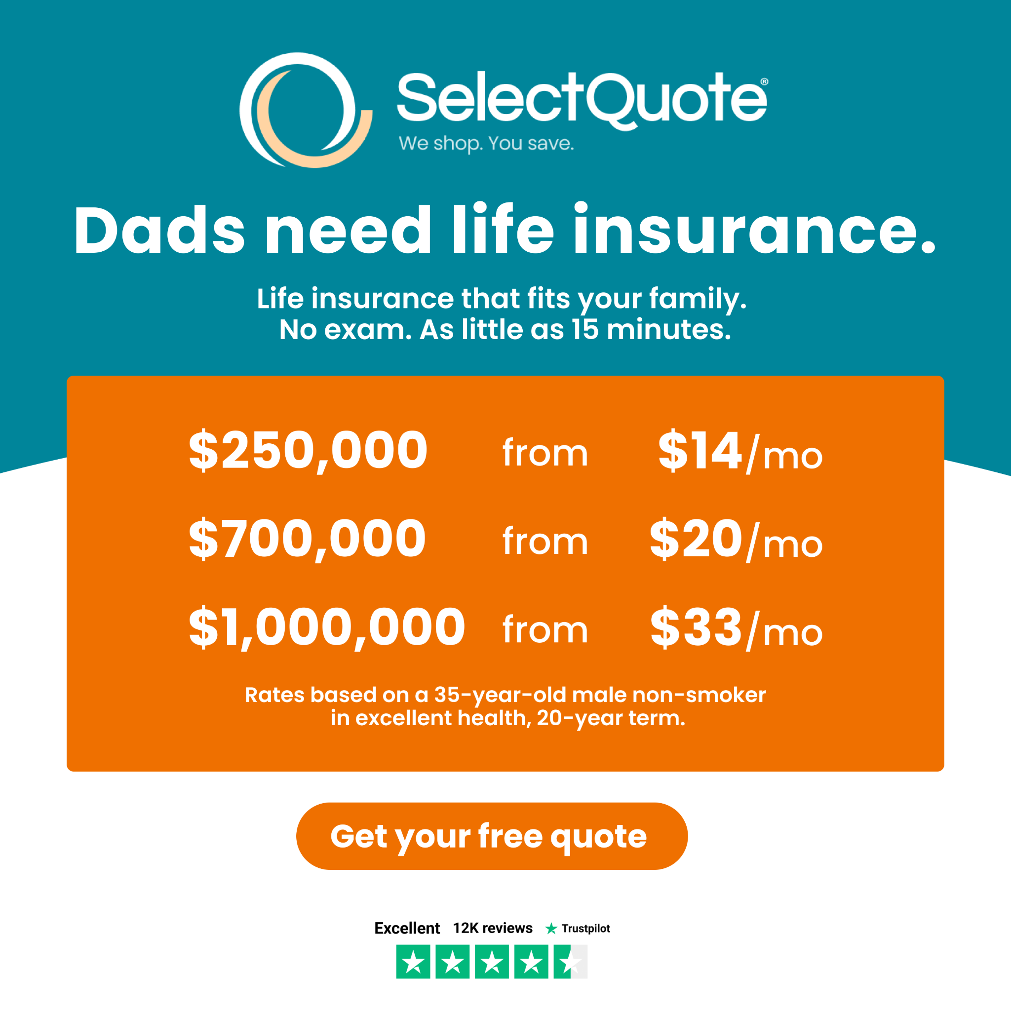 SelectQuote Insurance Services Facebook ad