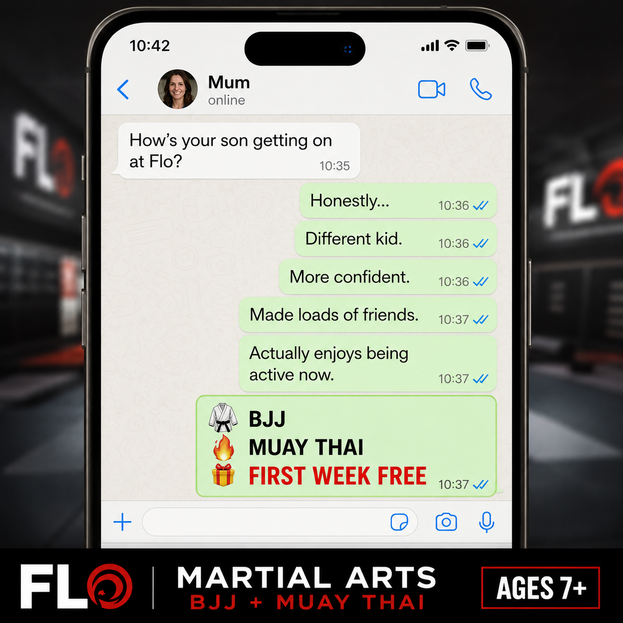 Flo Martial Arts Facebook ad