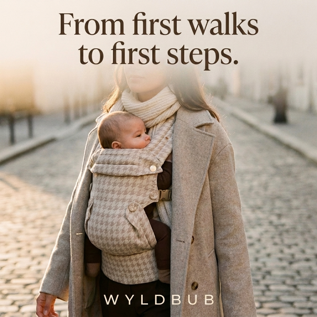 Wyld Bub Facebook ad: From first walks to first steps.