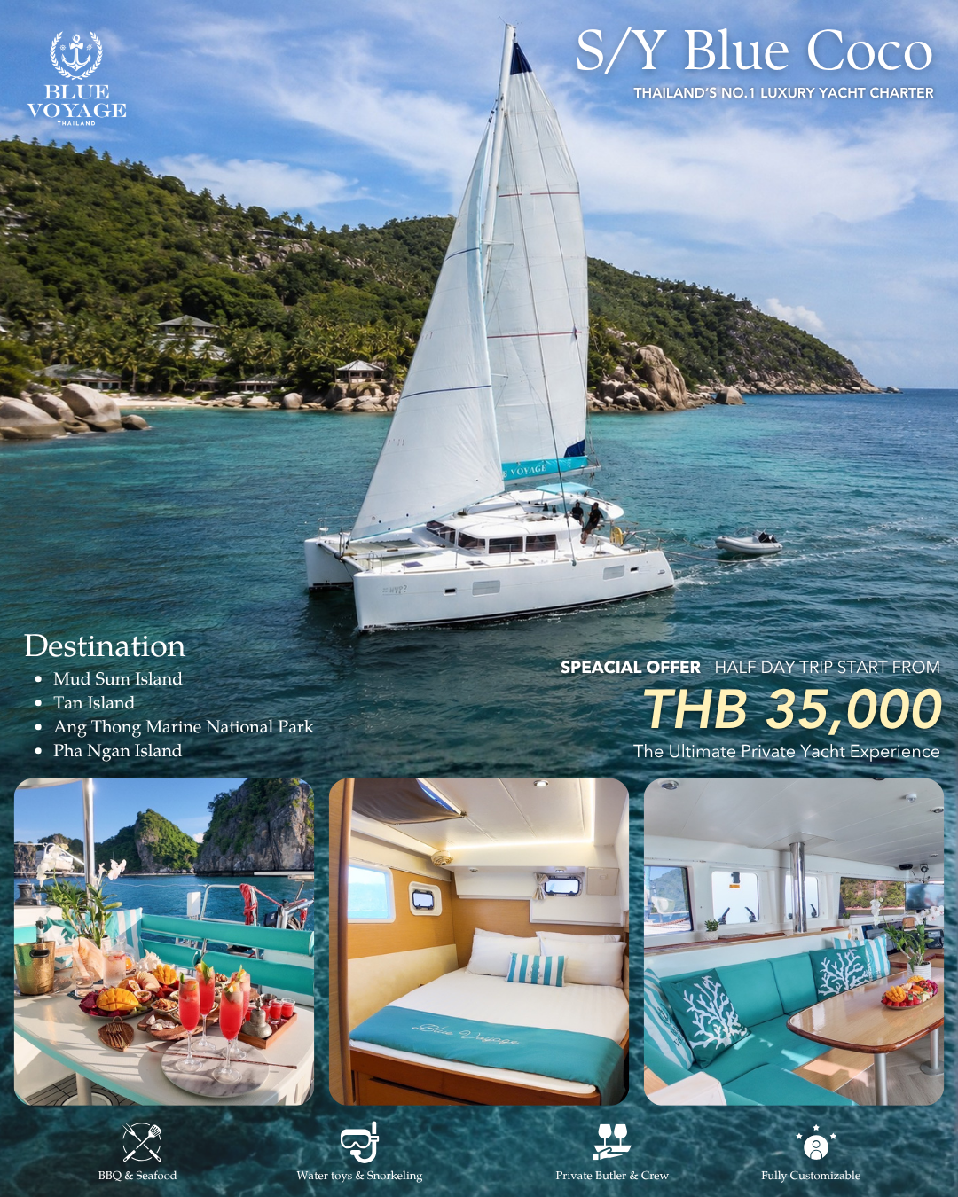 Blue Voyage Yacht Charter Pattaya Phuket เช่า เรือยอร์ช พัทยา ภูเก็ต Facebook ad: Looking for the perfect day in Koh Samui?