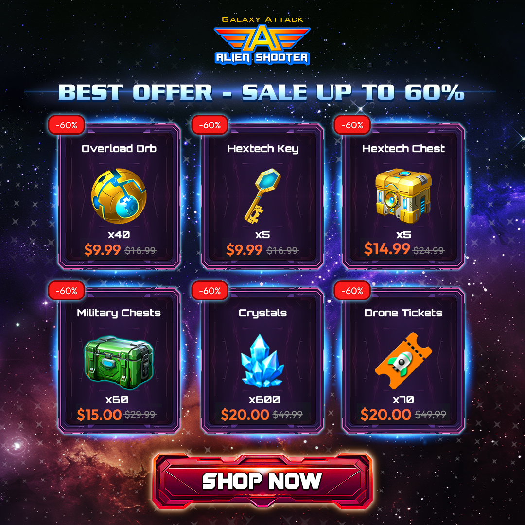 Galaxy Attack: Alien Shooter Facebook ad