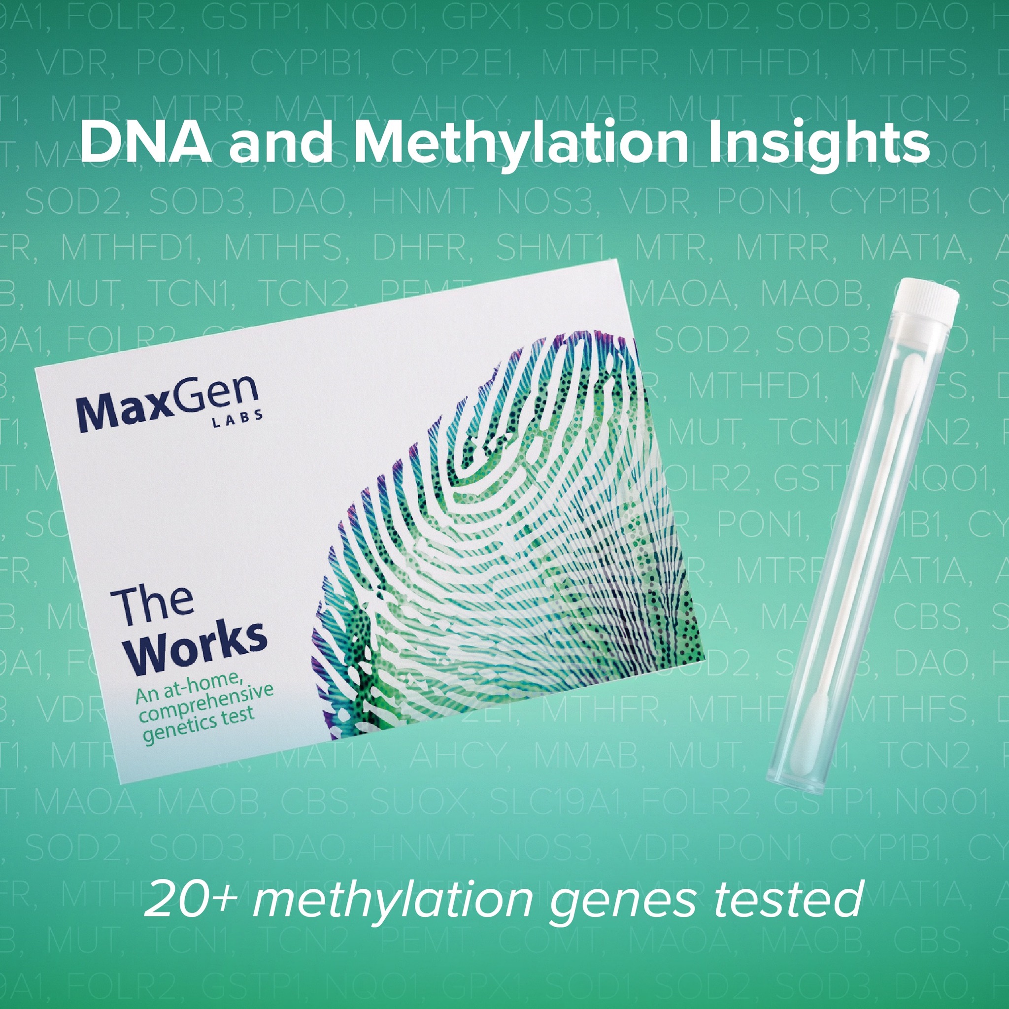 MaxGen Labs Facebook ad: Advanced DNA test for Methylation, MTHFR, and Personalized…