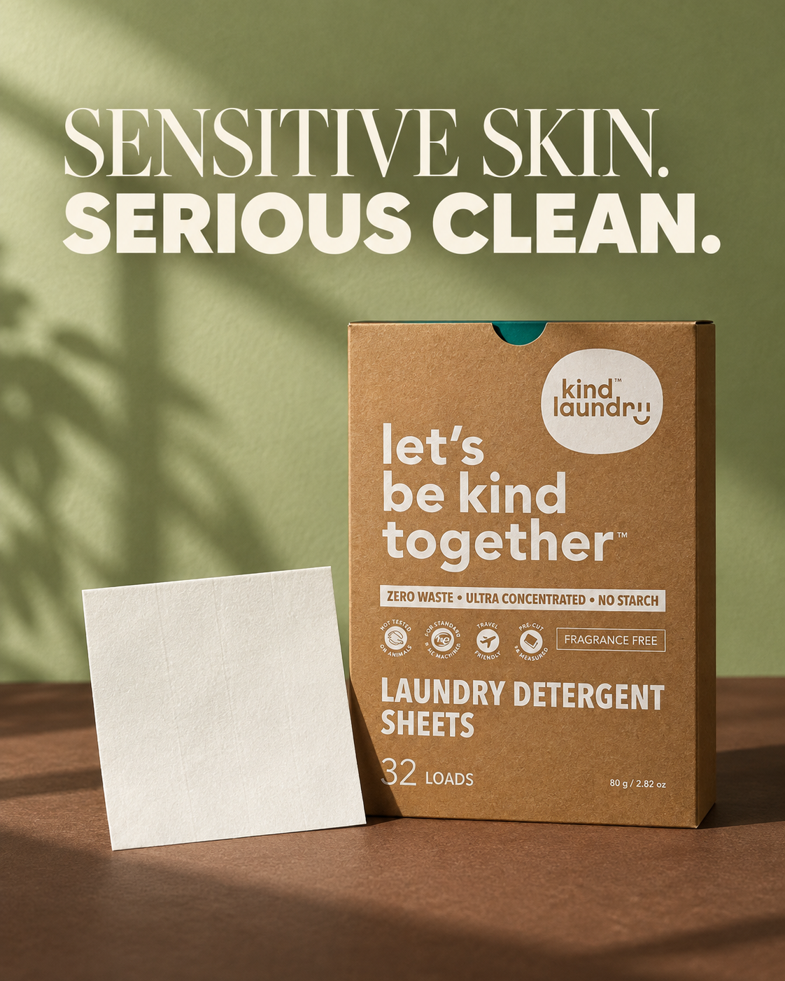 Kind Laundry Facebook ad: 7-in-1 Enzyme Power With Zero Ingredients Sensitive Skin…