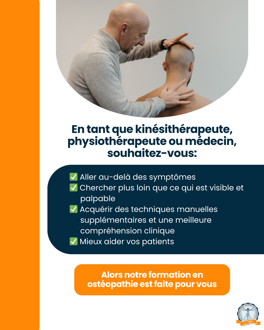 The International Academy of Osteopathy Facebook ad