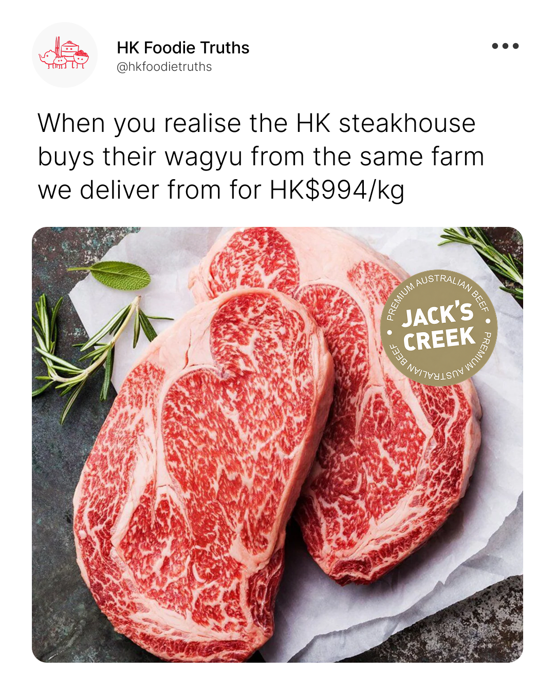 Steak King Foods Facebook ad