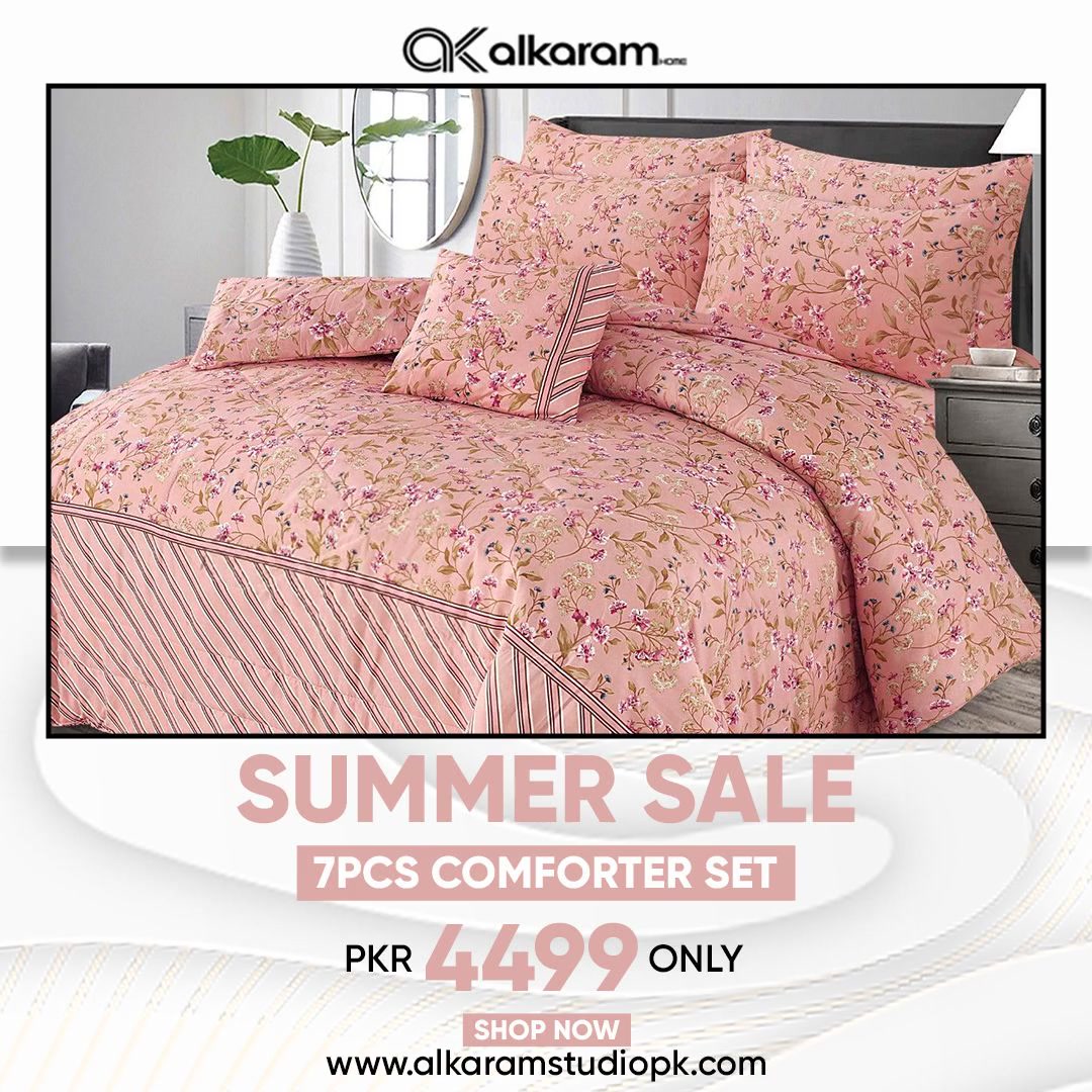 Alkaram Home Textiles Facebook ad: 100% Pure Cotton Comforter Sets