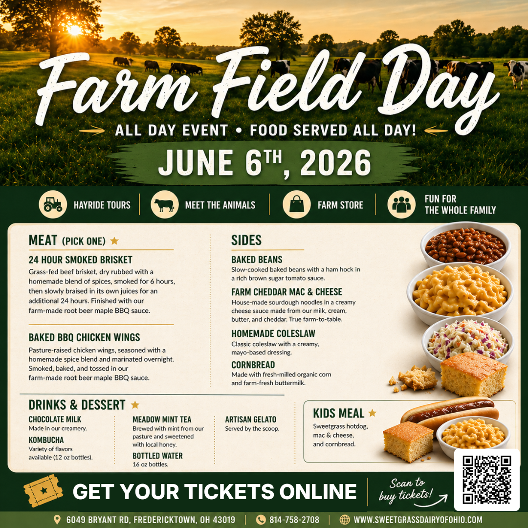 Sweet Grass of Ohio Facebook ad: Farm Field Day • Get Tickets
