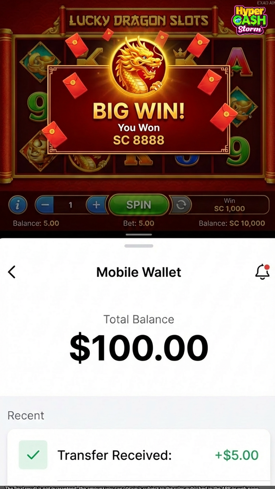 Hyper Cash Storm Facebook ad: Download Now