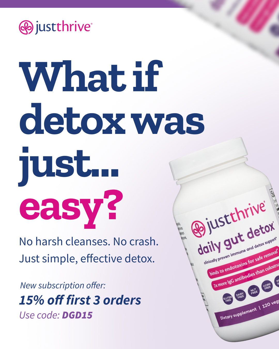 Just Thrive Facebook ad