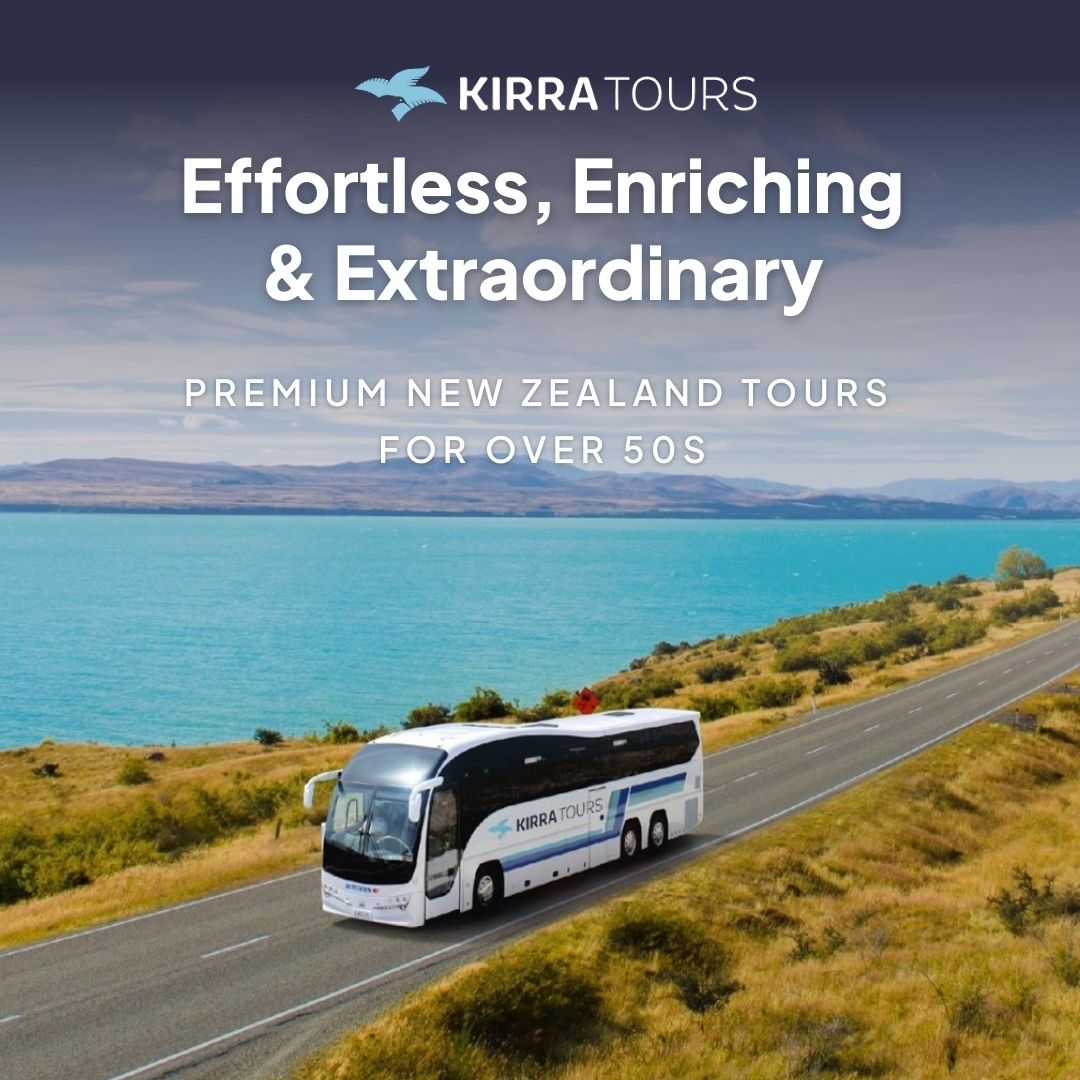 Kirra Tours New Zealand Facebook ad: Experience the best of New Zealand with our…