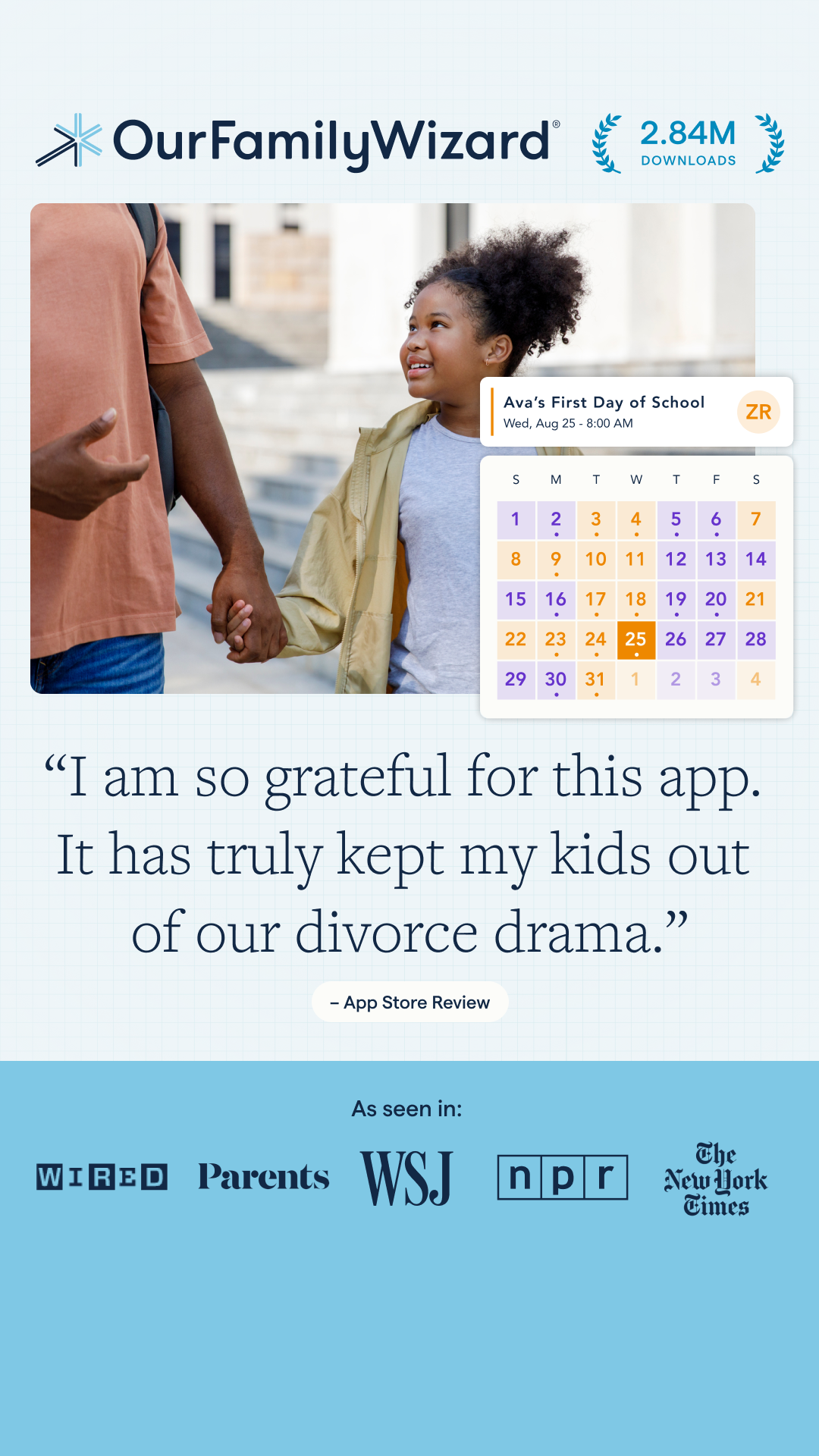 OurFamilyWizard Facebook ad