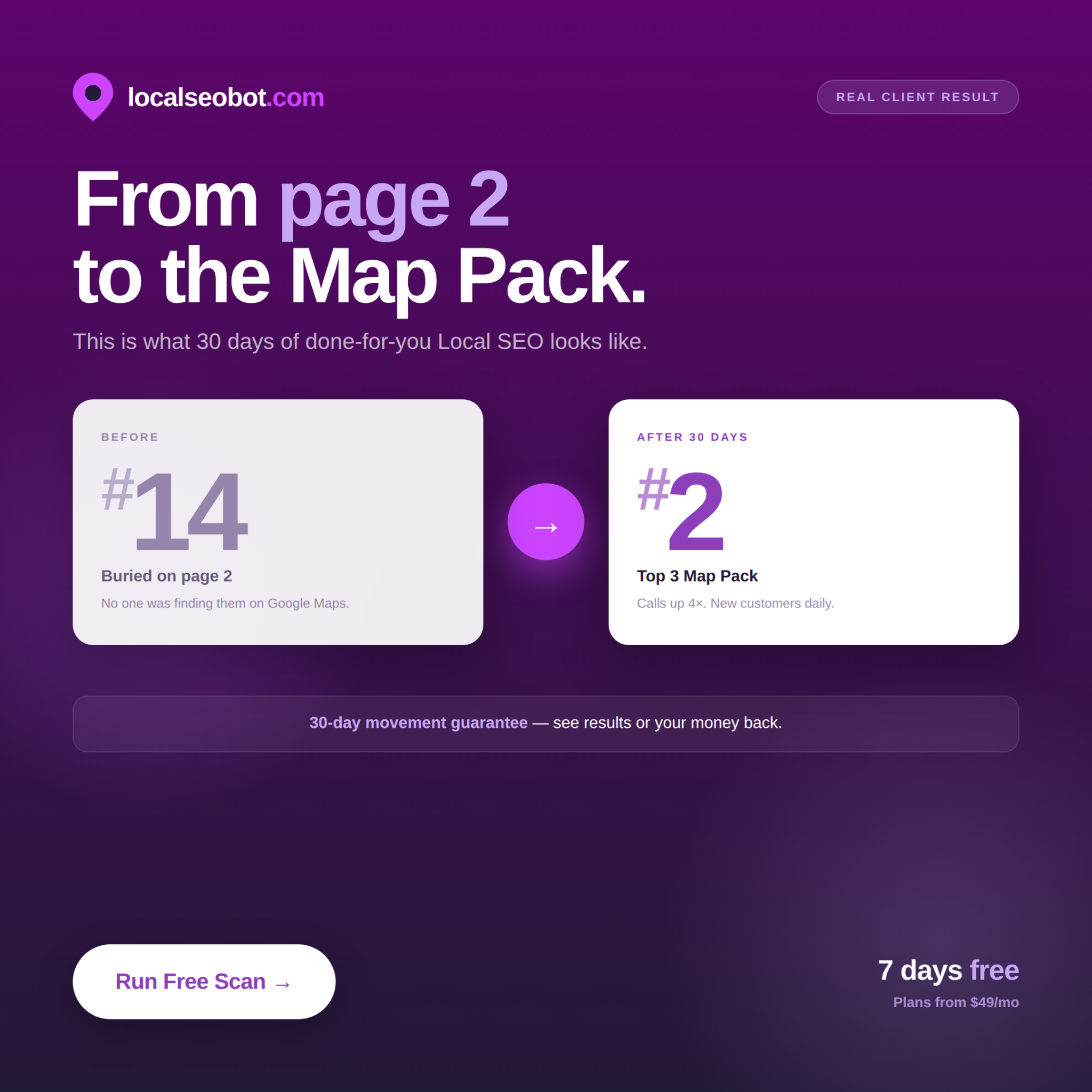 Local SEO Bot Facebook ad: See Where You Rank on Google Maps, Free