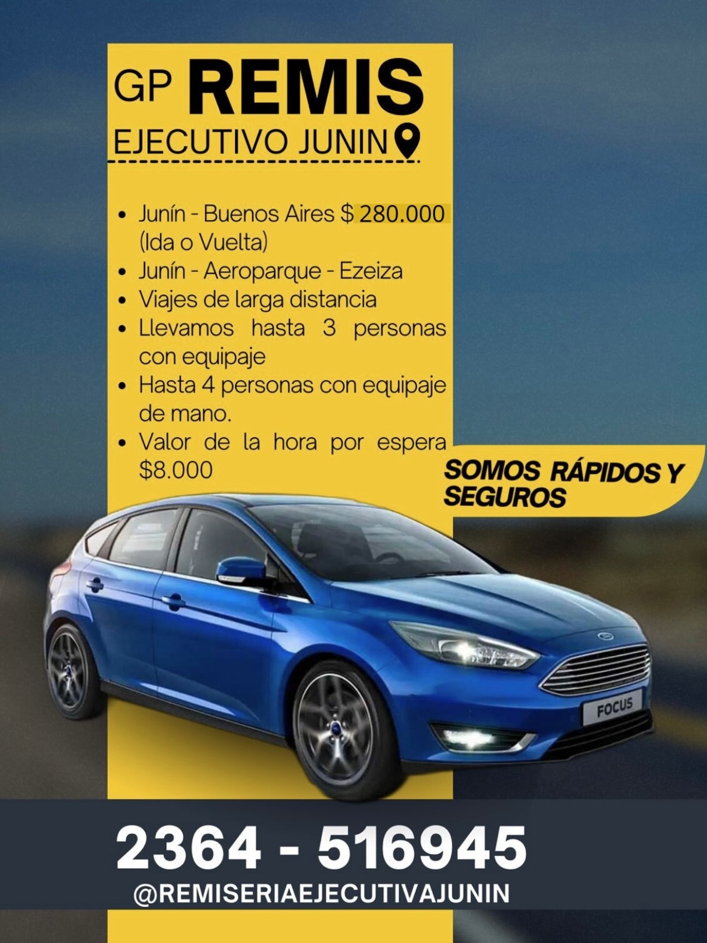 Remis Ejecutivo Junin Facebook ad: ¿Tenes un vuelo en Aeroparque o Ezeiza?
