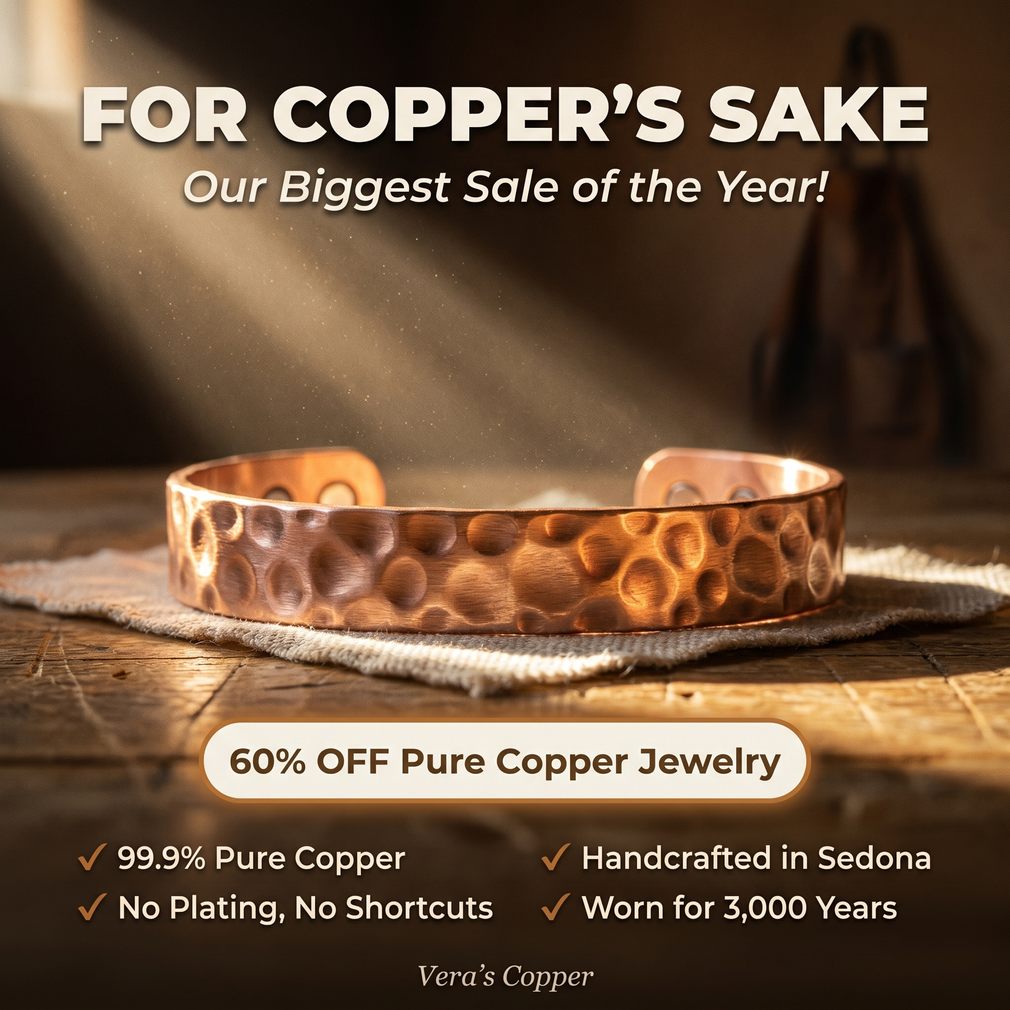 Vera’s Copper Jewelry Facebook ad