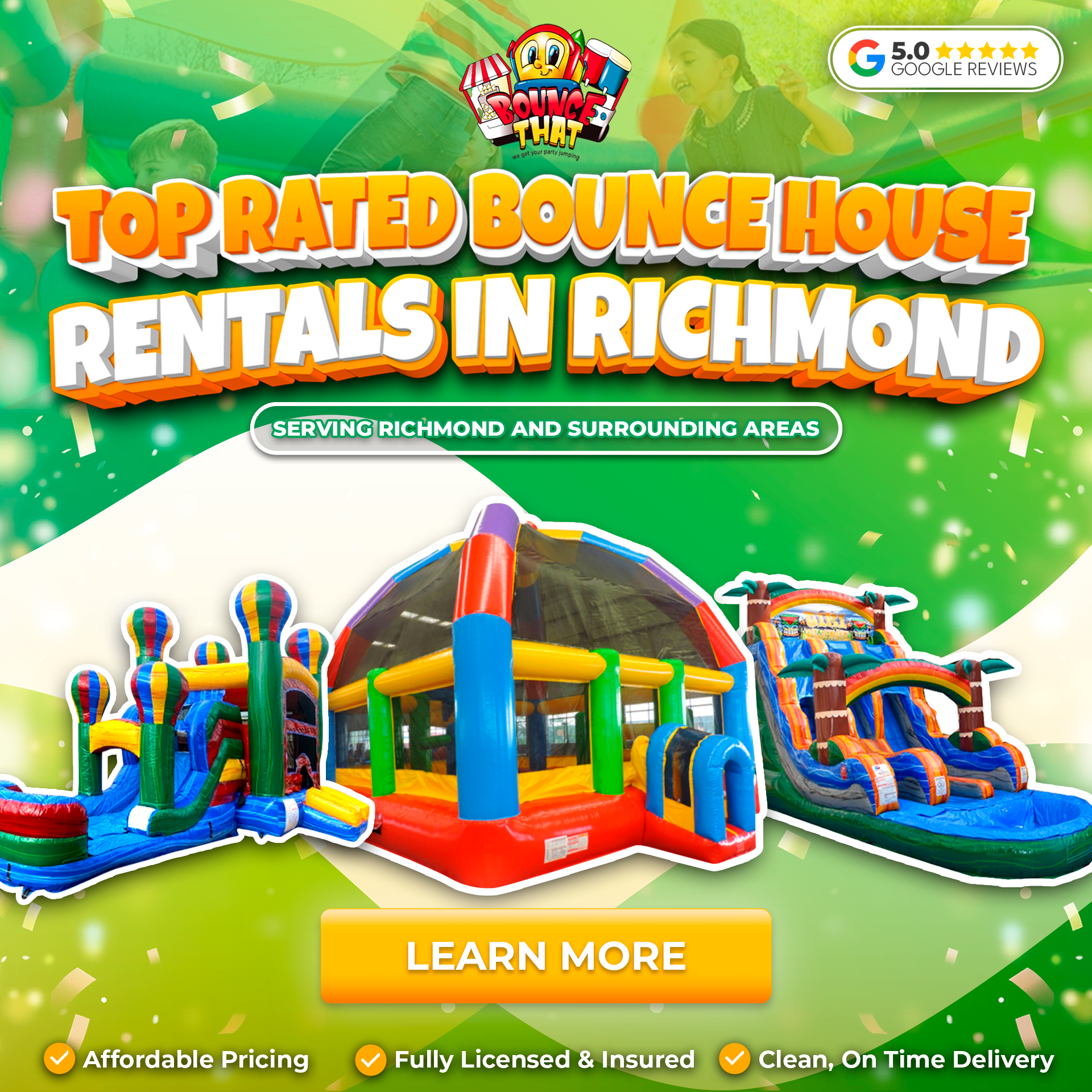 Bounce that LLC Facebook ad: Make your party stress-free!